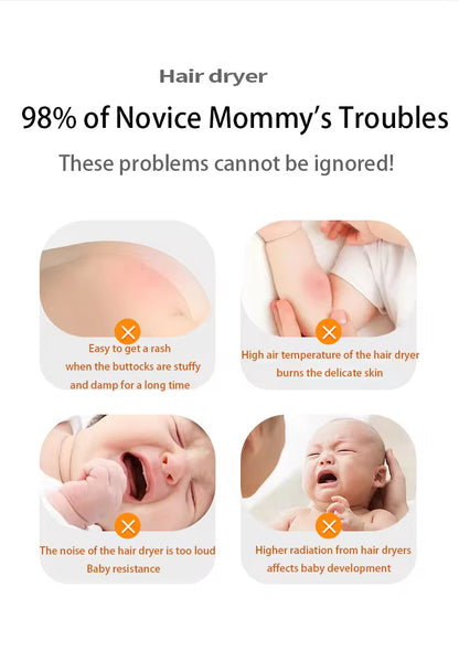 Busters Trådløse Baby (Hår)tørrer – Blid, Støjsvag & Sikker Varmluft